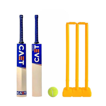HAS Cricket Kit with Wooden Bat, Plastic Stumps and Ball for Kids  (3-7 Year )
