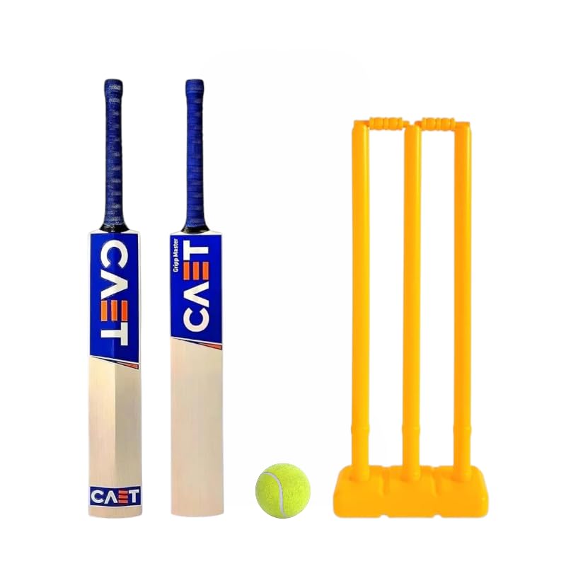 HAS Cricket Kit with Wooden Bat, Plastic Stumps and Ball for Kids  (3-7 Year )