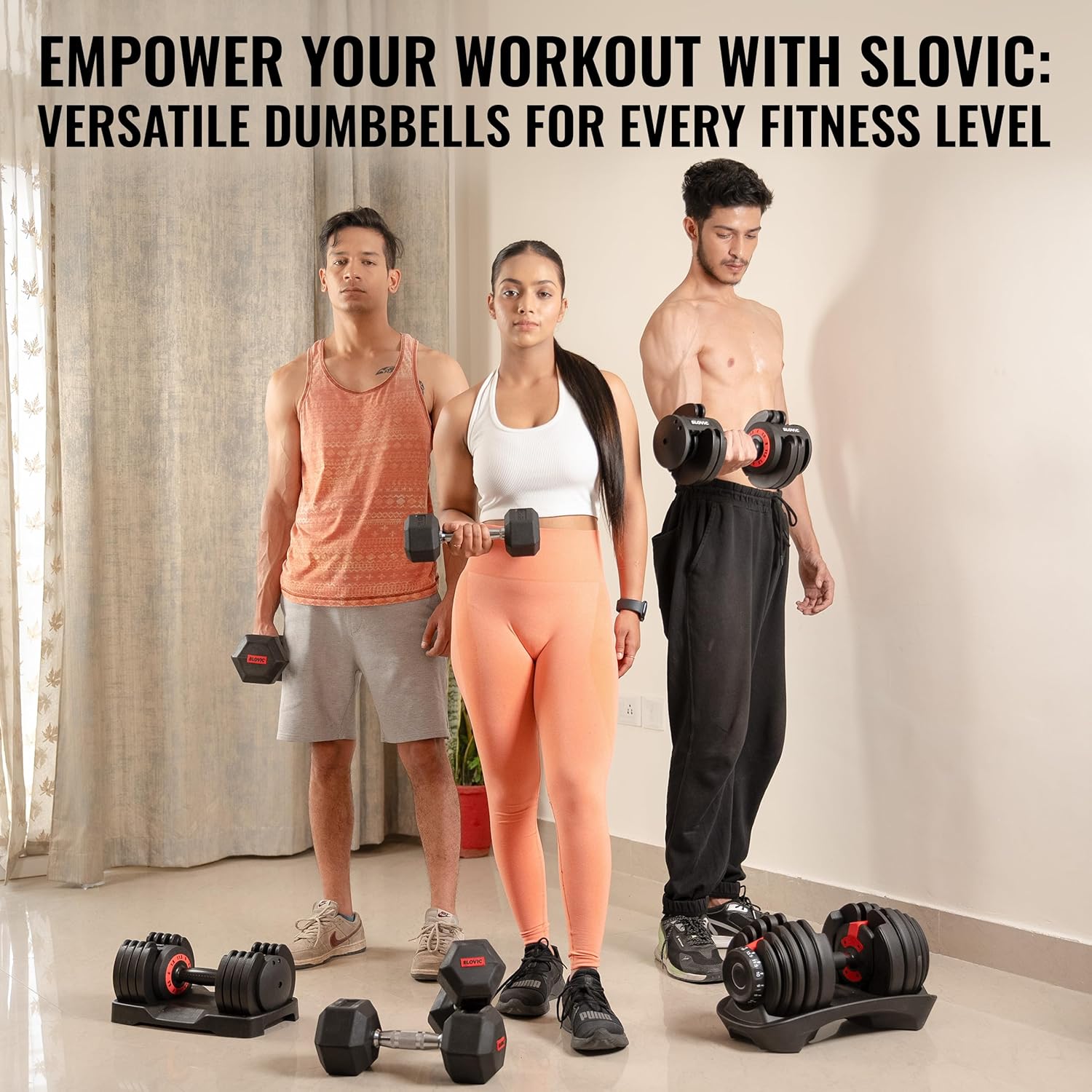 HAS Dumbbell Set 10 KG (5 KG x 2) | Dumbbells Set for Home Workout